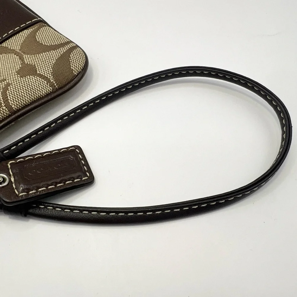 Coach Brown Signature Wristlet - Picture 9 of 11